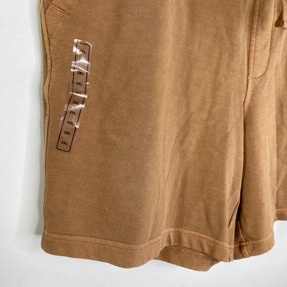 VRST Toasted Coconut Brown 7" Washed Twill Terry Short Cotton Mens Size 2XL - Picture 5 of 10